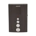 140548 - Single family doorphone, handset free, ELUVIO aluminium housing; loudspeaker; wires 4+2; black indoor unit