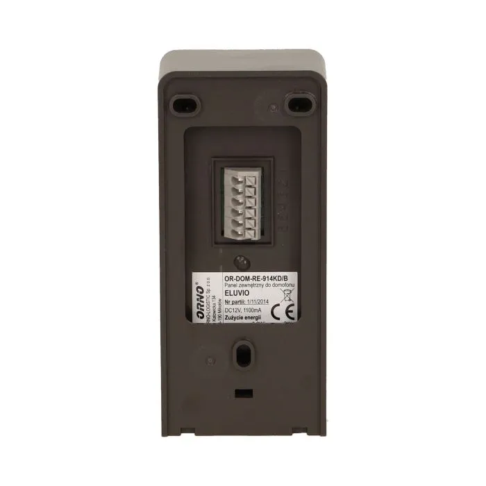 140548 - Single family doorphone, handset free, ELUVIO aluminium housing; loudspeaker; wires 4+2; black indoor unit