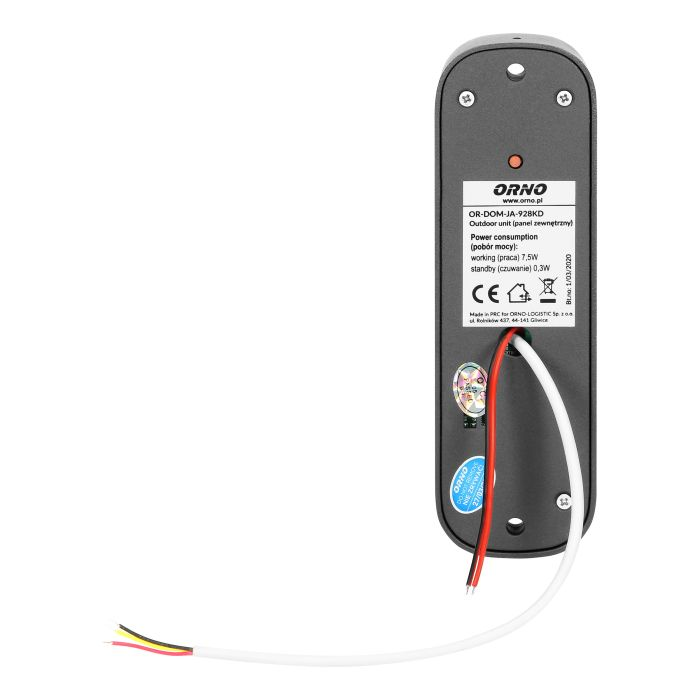 140550 - AVIOR single family doorphone set, white with RFID reader and intercom function, the set enables easy electric lock opening with proximity tags and it has an additional push-button to open the gate from the uniphone.