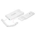 140550 - AVIOR single family doorphone set, white with RFID reader and intercom function, the set enables easy electric lock opening with proximity tags and it has an additional push-button to open the gate from the uniphone.