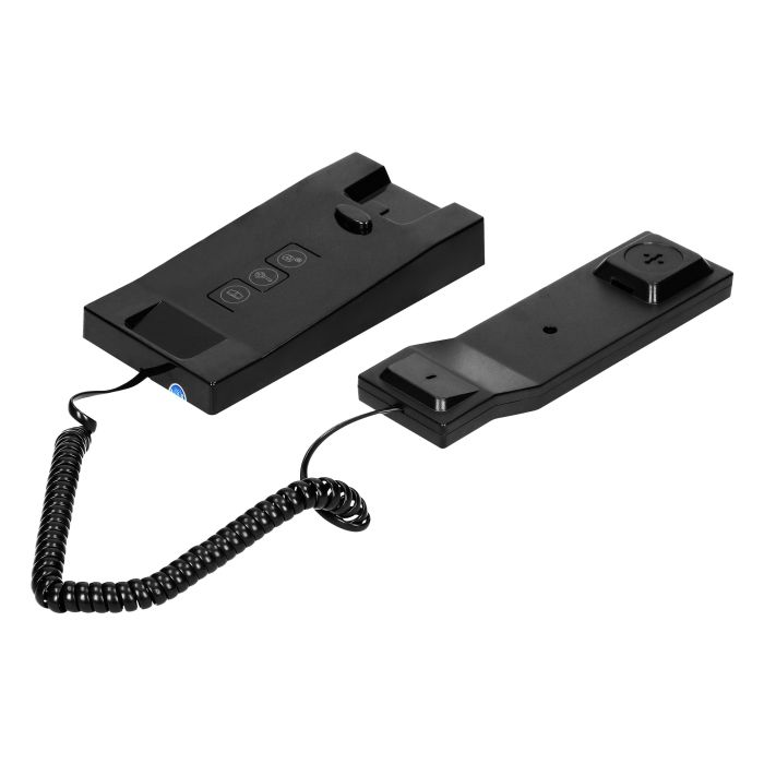 140551 - AVIOR single family doorphone set, black with RFID reader and intercom function, the set enables easy electric lock opening with proximity tags and it has an additional push-button to open the gate from the uniphone.