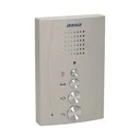 140556 - Single family doorphone, handset free, ELUVIO INTERCOM aluminium housing; surface mounted; wires 4+2; loudspeaker; additional button - gate control function; grey indoor unit