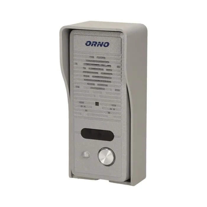 140556 - Single family doorphone, handset free, ELUVIO INTERCOM aluminium housing; surface mounted; wires 4+2; loudspeaker; additional button - gate control function; grey indoor unit