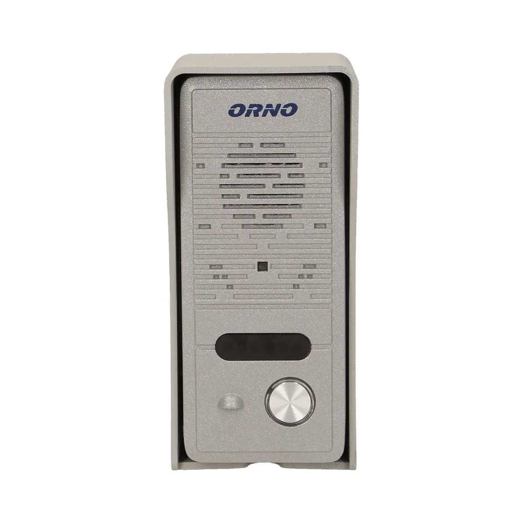 140556 - Single family doorphone, handset free, ELUVIO INTERCOM aluminium housing; surface mounted; wires 4+2; loudspeaker; additional button - gate control function; grey indoor unit