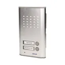 140557 - Two family doorphone, flush mounted, FOSSA MULTI aluminium housing; flush mounted; backlit surname; small amount of wires 2+2