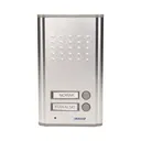 140557 - Two family doorphone, flush mounted, FOSSA MULTI aluminium housing; flush mounted; backlit surname; small amount of wires 2+2