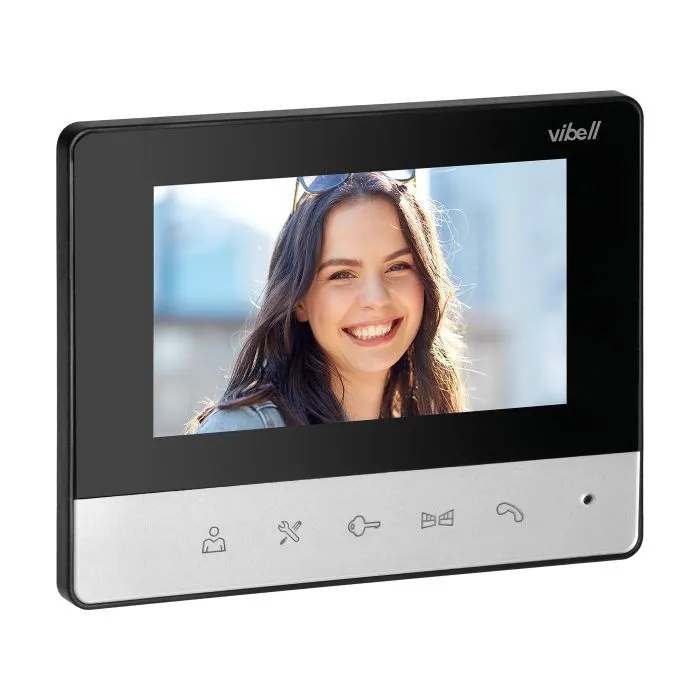 140564 - LIRA 4.3'' video doorphone set handset-free monitor with color 4.3'' screen, aluminium outdoor unit with protective rain cover