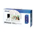 140568 - IMAGO 7" single family videodoorphone, white An ultra slim 7" LCD monitor with smooth adjustment of parameters, 16 selectable ringtones and an additional gate control function. CMOS camera, protective rain cover included.