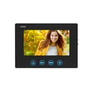 140569 - CERES 7" single family video doorphone, black  set includes an ultra slim 7" LCD monitor with a touch panel an backlit buttons. 16 available ringtones, additional protective hood and name plate, numeric keypad to open the door lock with a code