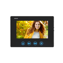 140569 - CERES 7" single family video doorphone, black  set includes an ultra slim 7" LCD monitor with a touch panel an backlit buttons. 16 available ringtones, additional protective hood and name plate, numeric keypad to open the door lock with a code
