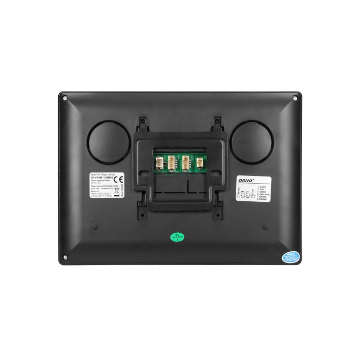 140569 - CERES 7" single family video doorphone, black  set includes an ultra slim 7" LCD monitor with a touch panel an backlit buttons. 16 available ringtones, additional protective hood and name plate, numeric keypad to open the door lock with a code