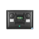 140569 - CERES 7" single family video doorphone, black  set includes an ultra slim 7" LCD monitor with a touch panel an backlit buttons. 16 available ringtones, additional protective hood and name plate, numeric keypad to open the door lock with a code