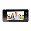 140571 - ARCUS RFID, 7˝ single family video doorphone, black  9 selectable ringtones, a touch panel with backlit buttons and an additional gate control function, it supports two inputs (the possibility of connecting two video cameras)