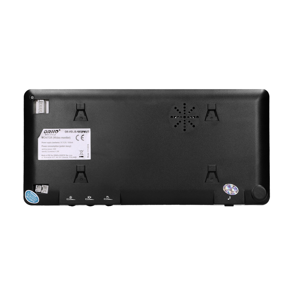 140571 - ARCUS RFID, 7˝ single family video doorphone, black  9 selectable ringtones, a touch panel with backlit buttons and an additional gate control function, it supports two inputs (the possibility of connecting two video cameras)
