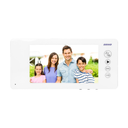 140572 - ARCUS RFID, 7˝ single family video doorphone, white  9 selectable ringtones, a touch panel with backlit buttons and an additional gate control function, it supports two inputs (the possibility of connecting two video cameras)