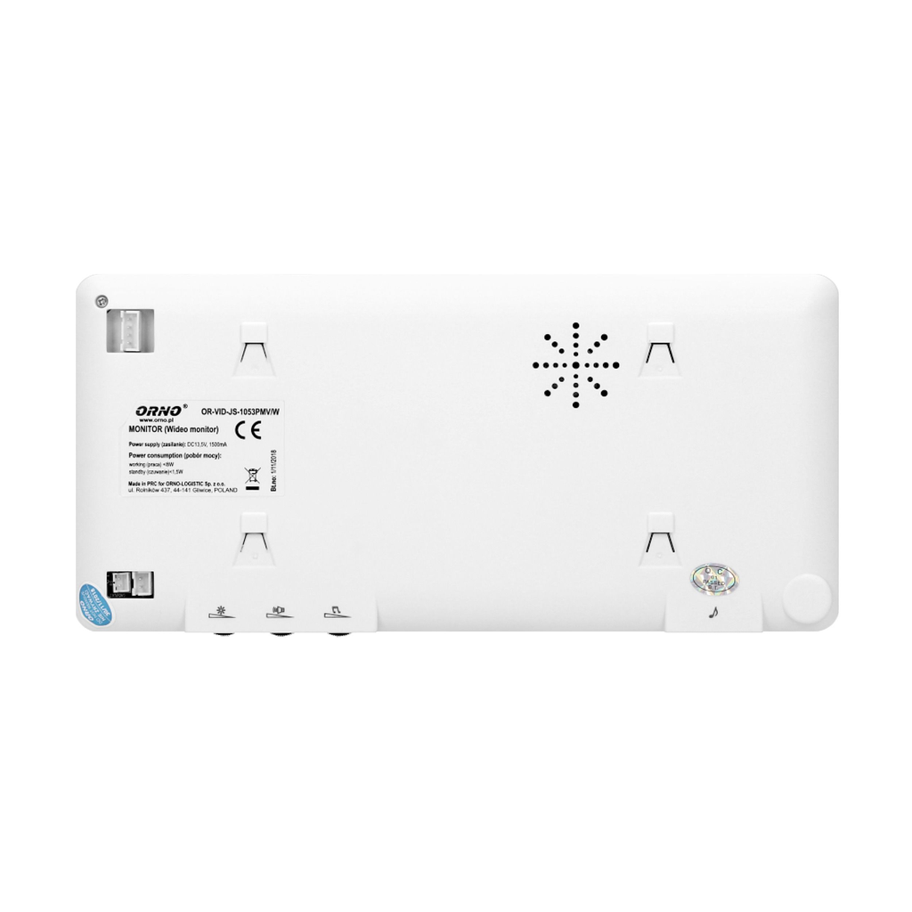 140572 - ARCUS RFID, 7˝ single family video doorphone, white  9 selectable ringtones, a touch panel with backlit buttons and an additional gate control function, it supports two inputs (the possibility of connecting two video cameras)