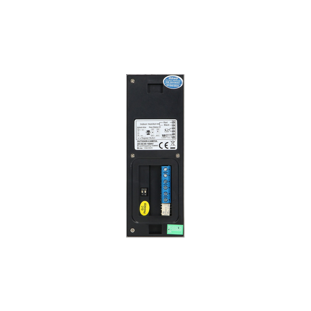 140579 - APPOS 7" single family video doorphone set, black set is equipped with multicolor LCD 7" monitor, RFID reader, gate opening function, compatible with smartphone app