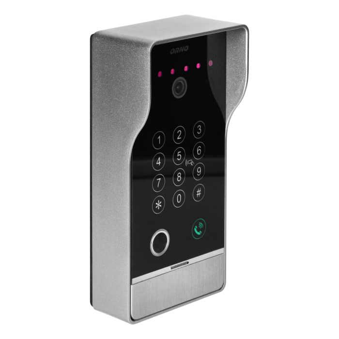 140581 - GUARDO 10" single family video doorphone set, white set is equipped with touchscreen LCD 10" monitor, fingerprint reader, proximity reader and code lock, App-controlled, surface-mounted