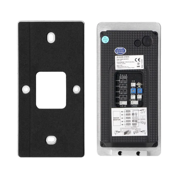 140581 - GUARDO 10" single family video doorphone set, white set is equipped with touchscreen LCD 10" monitor, fingerprint reader, proximity reader and code lock, App-controlled, surface-mounted