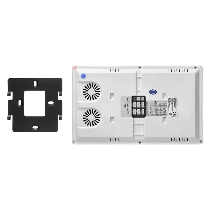 140581 - GUARDO 10" single family video doorphone set, white set is equipped with touchscreen LCD 10" monitor, fingerprint reader, proximity reader and code lock, App-controlled, surface-mounted