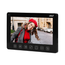 140589 - ALCOR videodoorphone, black set includes a multicolour, ultra-flat 7" LCD monitor, wide-angle video-camera, a user-friendly OSD menu, numeric keypad and a RFID reader.