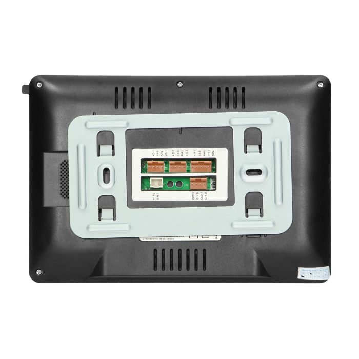 140589 - ALCOR videodoorphone, black set includes a multicolour, ultra-flat 7" LCD monitor, wide-angle video-camera, a user-friendly OSD menu, numeric keypad and a RFID reader.