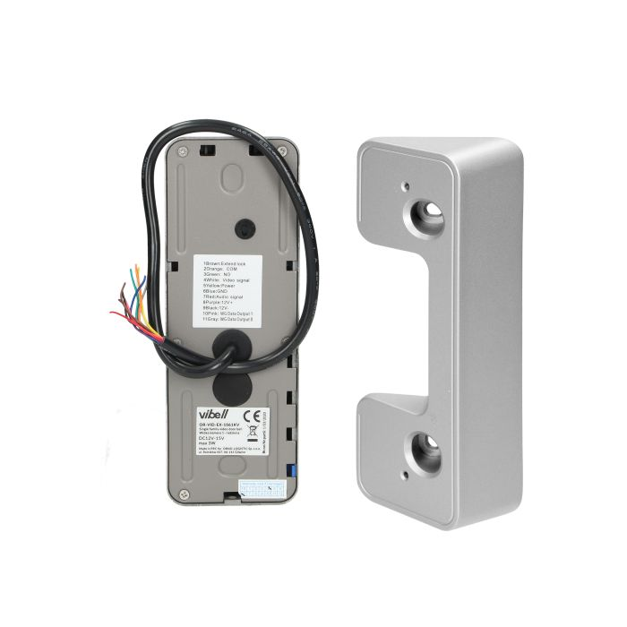 140589 - ALCOR videodoorphone, black set includes a multicolour, ultra-flat 7" LCD monitor, wide-angle video-camera, a user-friendly OSD menu, numeric keypad and a RFID reader.