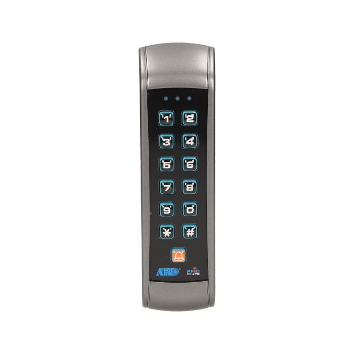 140606 - Code lock with card and proximity tags reader, IP55 nominal supply: 12V/DC; 15-15VDC (direct current); power consumption:  from 60 mA (stationary) to 95mA (with two relays)
