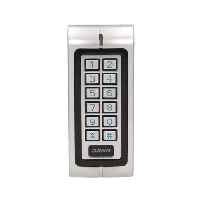 140612 - Code lock with card and proximity tags reader, IP68 protection rating IP68; power consumption: 25 +/- 5 mA (stationary) to 60mA (with two relays)