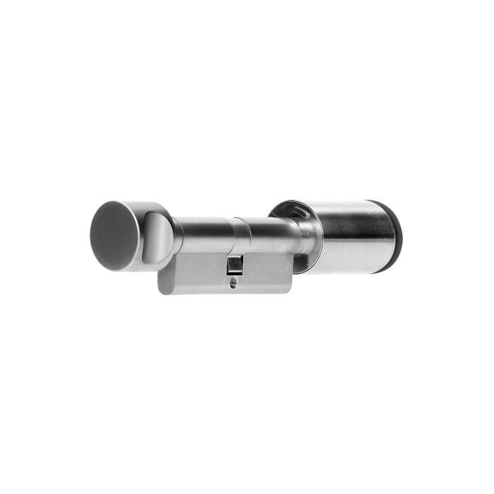 140621 - Double knob cylinder IP65 (35+35) suitable for installation in standard doors, it replaces a standard door cylinder opened with a key; thanks to a smartphone app, the administrator decides who can open the door