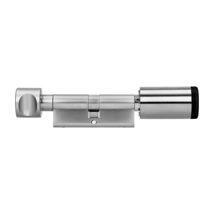 140622 - Double knob cylinder IP65 (40+40) suitable for installation in standard doors, it replaces a standard door cylinder opened with a key; thanks to a smartphone app, the administrator decides who can open the door