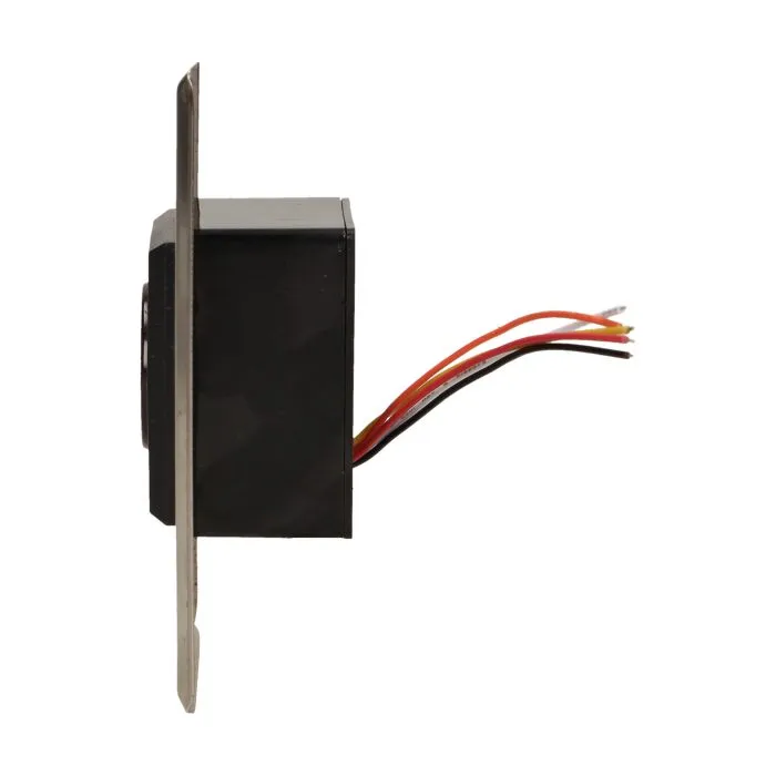140628 - Exit button, touchless Flush mounting, operated by detecting a hand motion; solid, aluminum casing