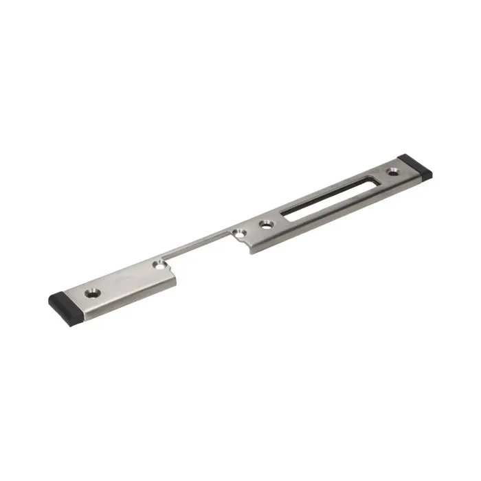 140658 - Faceplate long, right applied for mounting on clinker, metal or wood pillar, etc.; made of aluminum and zinc alloy (stainless steel)