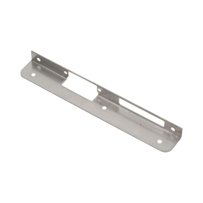 140659 - Faceplate angled, left applied for mounting on clinker, metal or wood pillar, etc.; made of aluminum and zinc alloy (stainless steel)