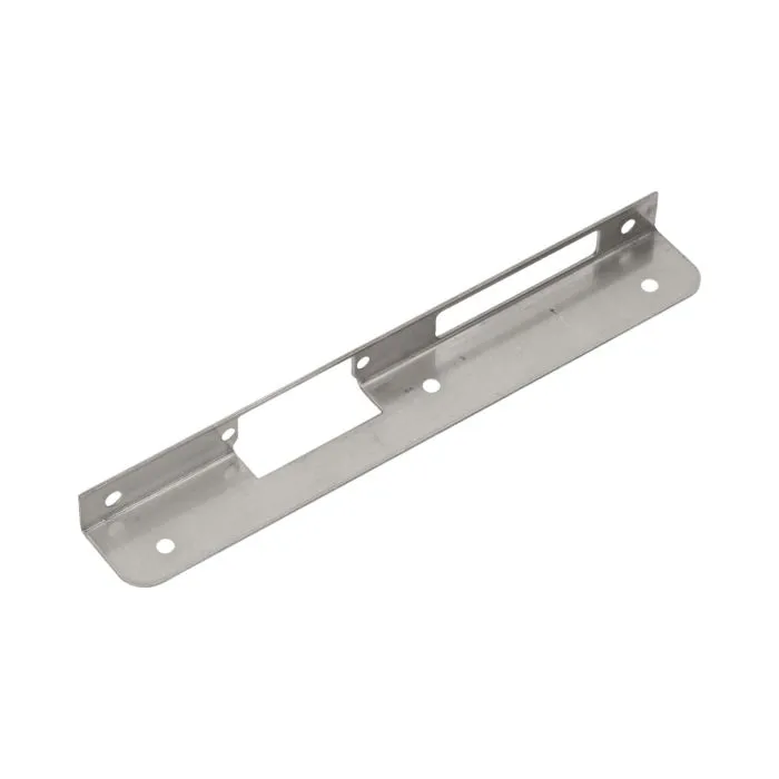 140659 - Faceplate angled, left applied for mounting on clinker, metal or wood pillar, etc.; made of aluminum and zinc alloy (stainless steel)