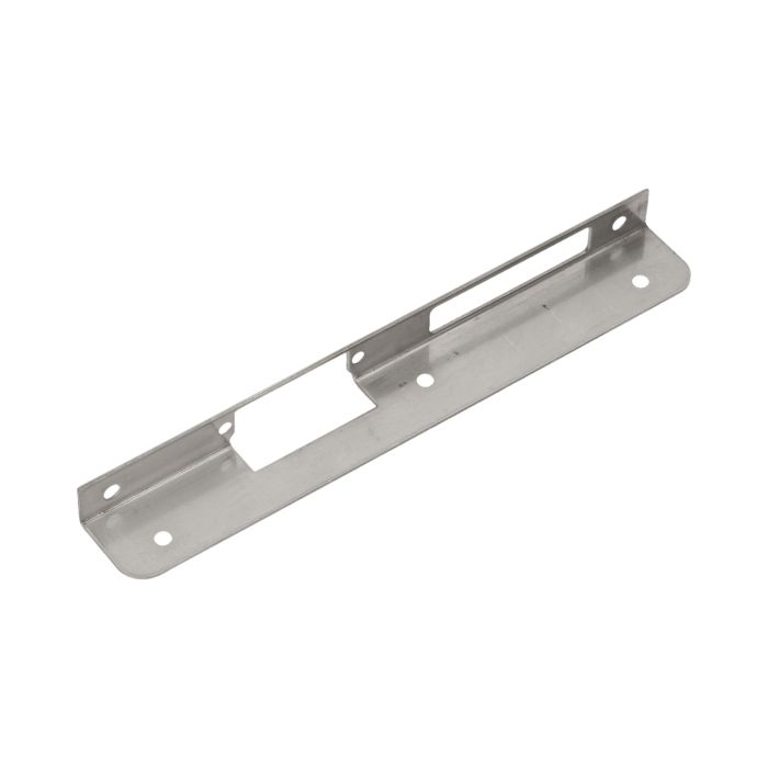 140659 - Faceplate angled, left applied for mounting on clinker, metal or wood pillar, etc.; made of aluminum and zinc alloy (stainless steel)