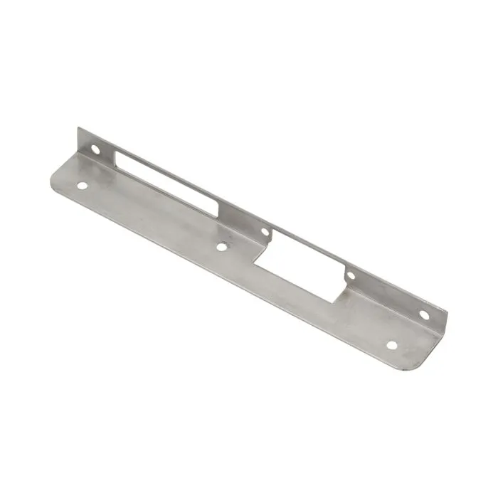 140660 - Faceplate angled, right applied for mounting on clinker, metal or wood pillar, etc.; made of aluminum and zinc alloy (stainless steel)