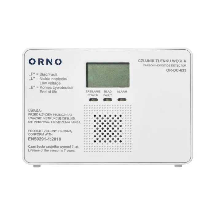 140674 - Battery-operated carbon monoxide sensor, 9V, 7-year service life, compliance with the EN 50291-1: 2018 standard, tested in Poland