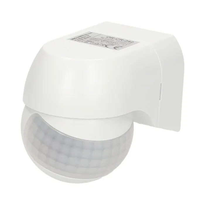 140687 - Mini PIR motion sensor 180°, IP44 detection range 180 degree, 15m; protection rating IP44; max. load 800W; colour: white