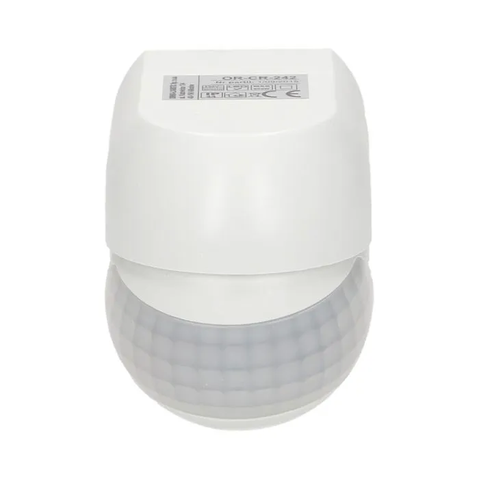 140687 - Mini PIR motion sensor 180°, IP44 detection range 180 degree, 15m; protection rating IP44; max. load 800W; colour: white