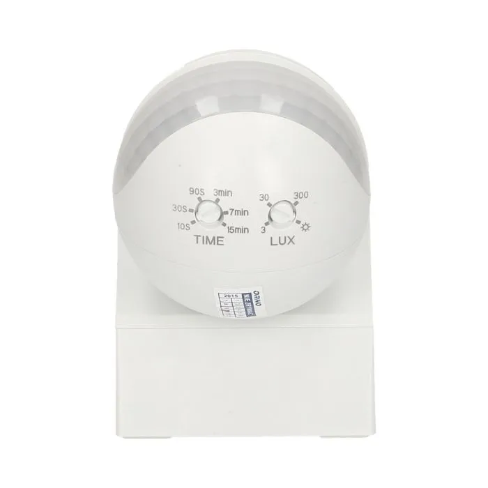 140687 - Mini PIR motion sensor 180°, IP44 detection range 180 degree, 15m; protection rating IP44; max. load 800W; colour: white