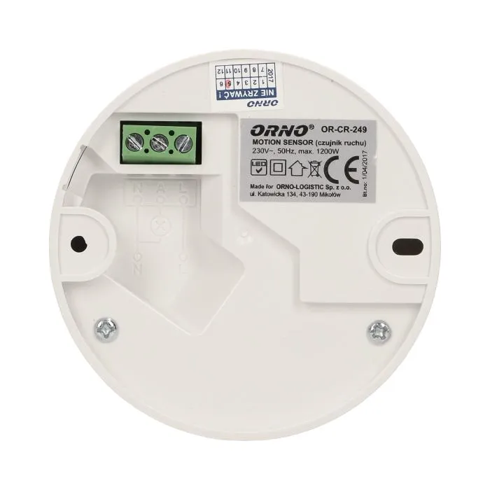 140698 - Mini PIR motion sensor 360° protection rating: IP 20, viewing angle: 360°, collaborates with LED lighting