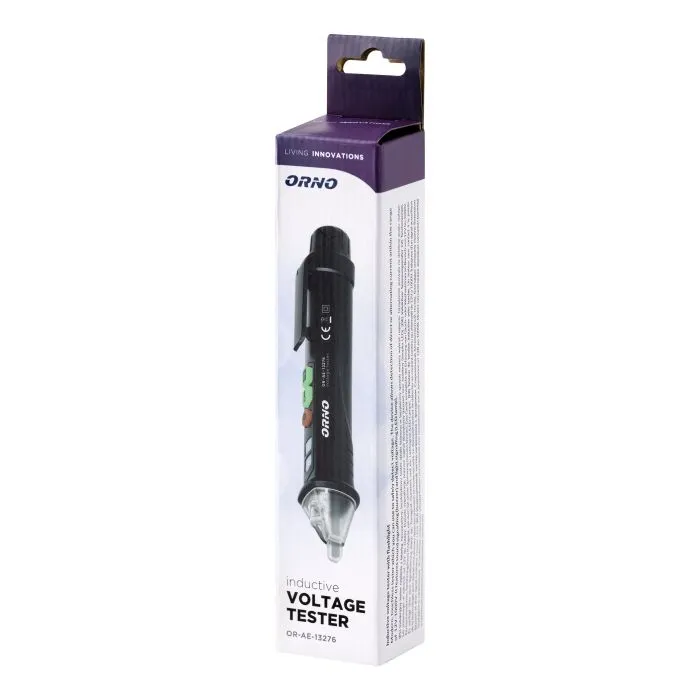 141342 - Inductive voltage tester with flashlight, 12-1000V, AC / DC, black