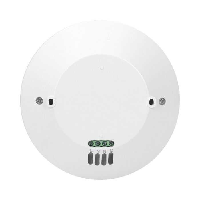 140702 - PIR motion sensor with 3 detectors, IP 20 protection rating: IP 20, viewing angle: 360°, collaborates with LED lighting, adjustable detection range: Ø3-16m