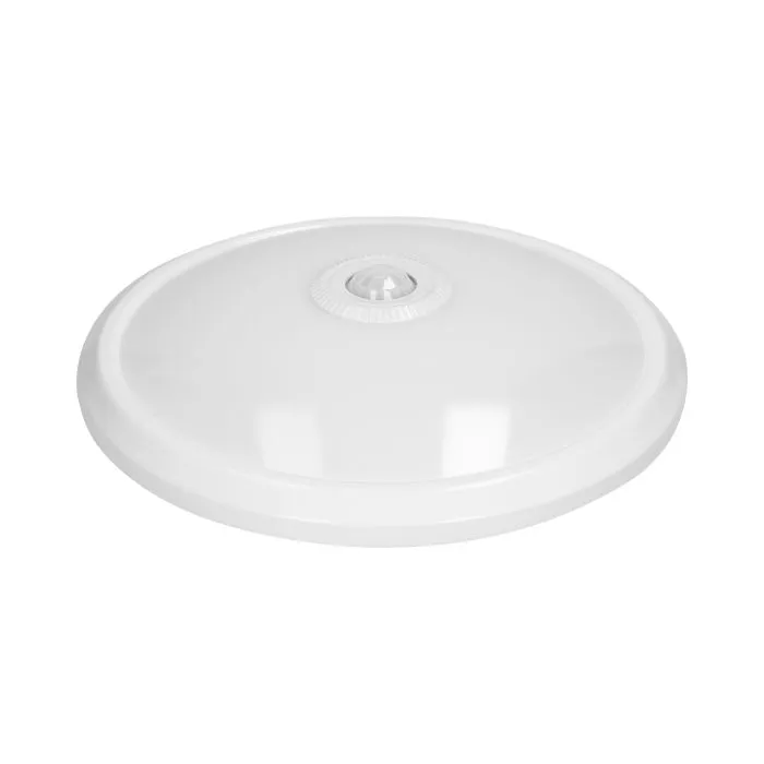 140756 - ZONDA LED 12W, ceiling light, white with motion sensor,  800lm, IP20, 4000K, milky PC