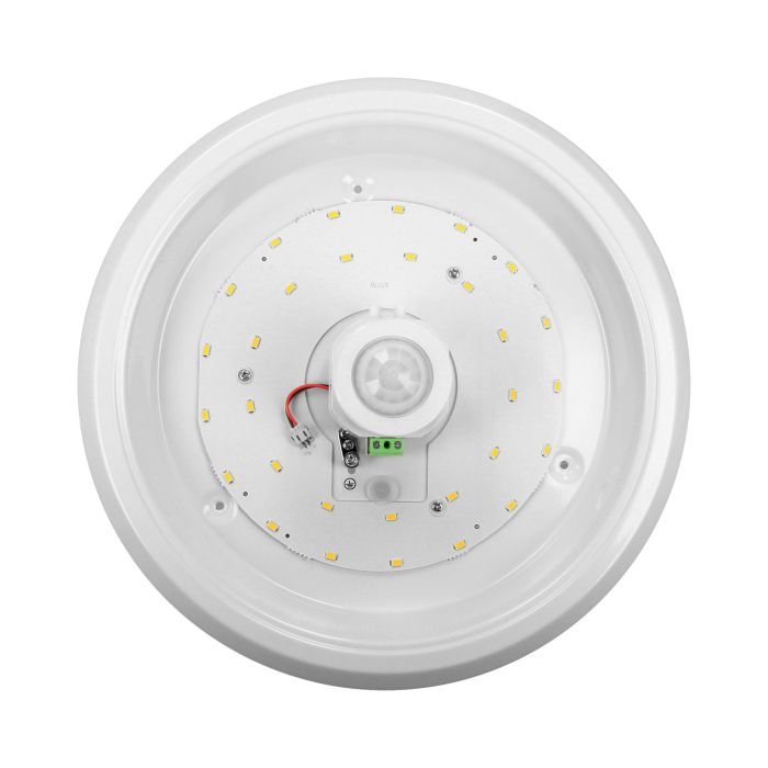 140757 - ZONDA LED 16W, ceiling light, white with motion sensor, 1100lm, IP20, 4000K,milky PC