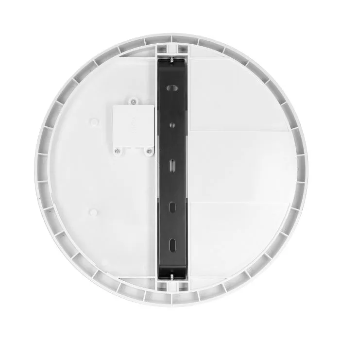 140761 - CERS LED 16W lighting fixture, white with microwave motion sensor, 1300lm, IP65, 4000K, milky PC shade, dimming function