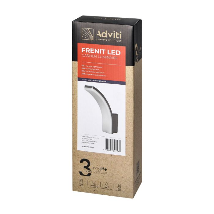 140771 - FRENIT LED 20W garden luminaire, grey 2300lm, IP65, 4000K, dimmer