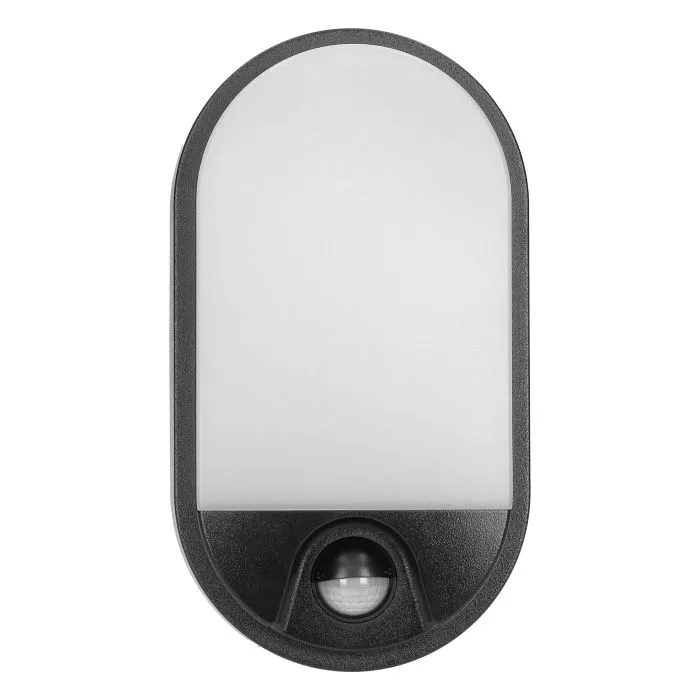 140776 - NEFRYT LED 15W, garden luminaire, black with motion sensor, 1100lm, IP54, 4000K