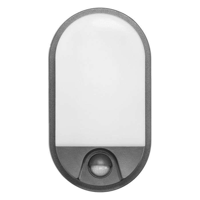 140777 - NEFRYT LED 15W, garden luminaire, grey with motion sensor, 1100lm, IP54, 4000K